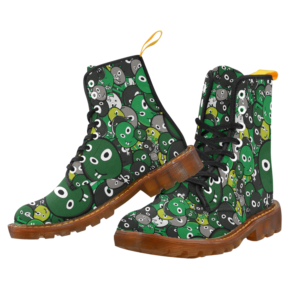 green doodle monsters Martin Boots For Men Model 1203H