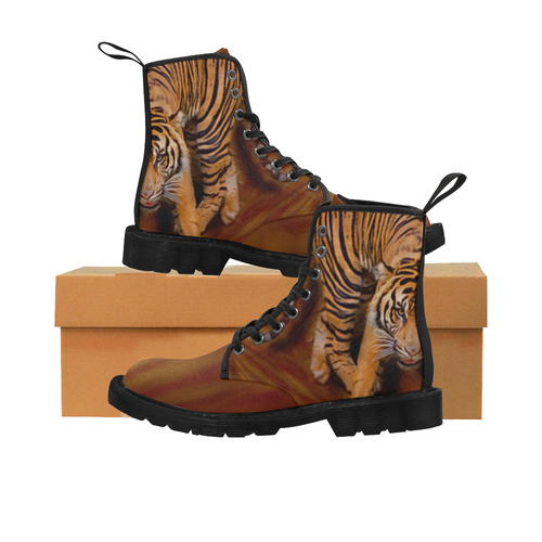 Tiger Martin Boots for Women (Black) (Model 1203H)