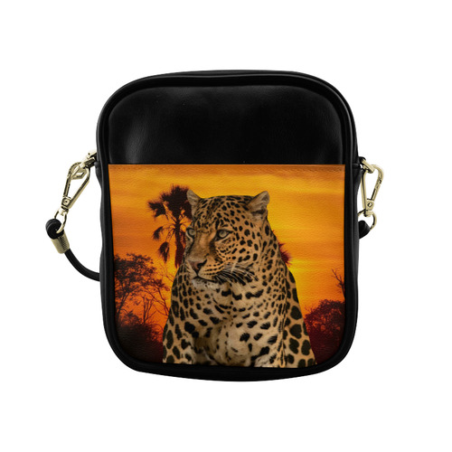 Leopard and Sunset Sling Bag (Model 1627)