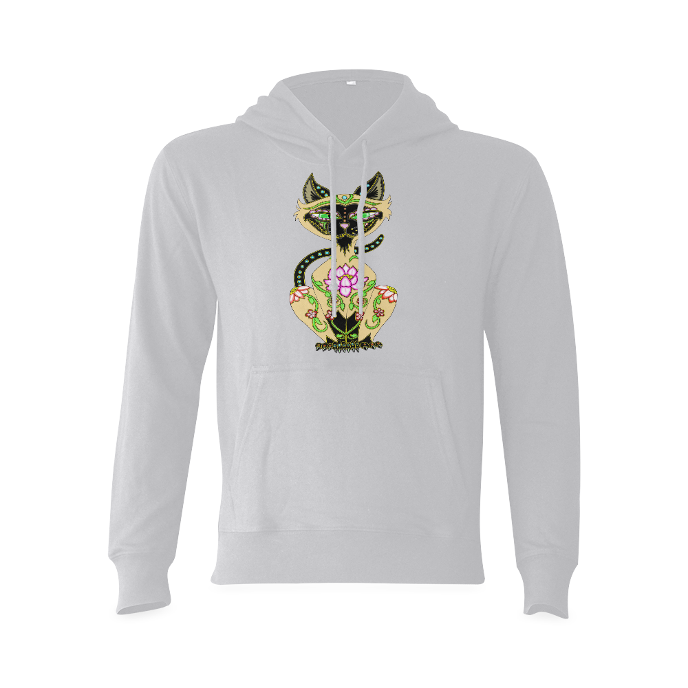Siamese Cat Sugar Skull Grey Oceanus Hoodie Sweatshirt (NEW) (Model H03)