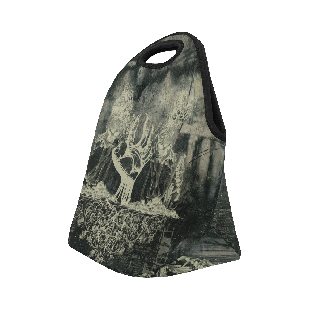 The dark side, skulls Neoprene Lunch Bag/Small (Model 1669)