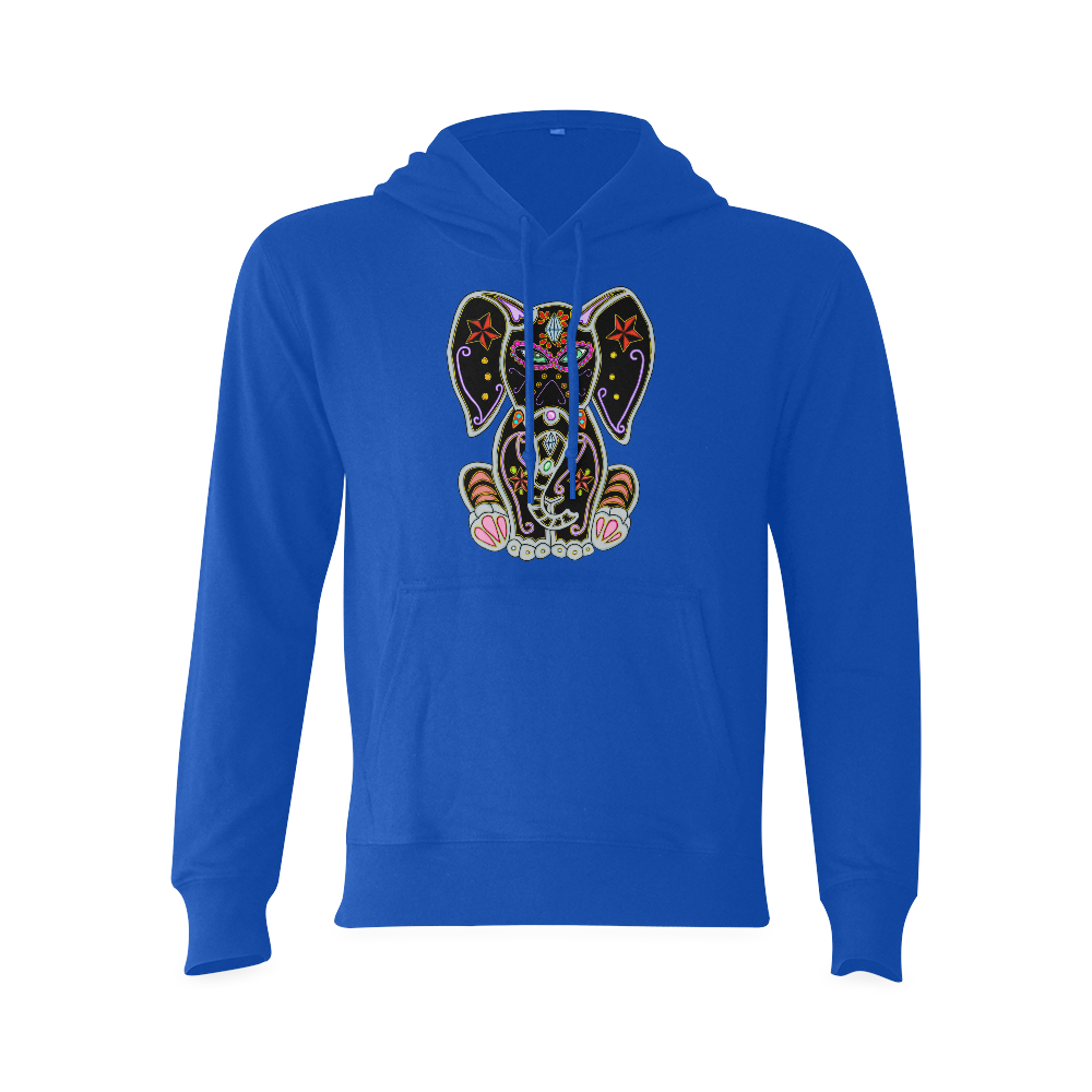 Mystical Sugar Skull Elephant Blue Oceanus Hoodie Sweatshirt (NEW) (Model H03)