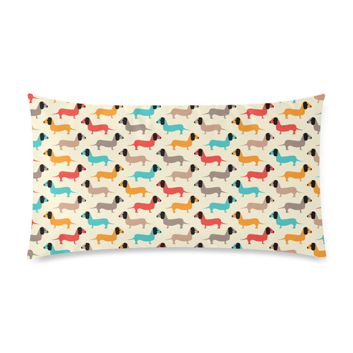 dog fabric Rectangle Pillow Case 20"x36"(Twin Sides)