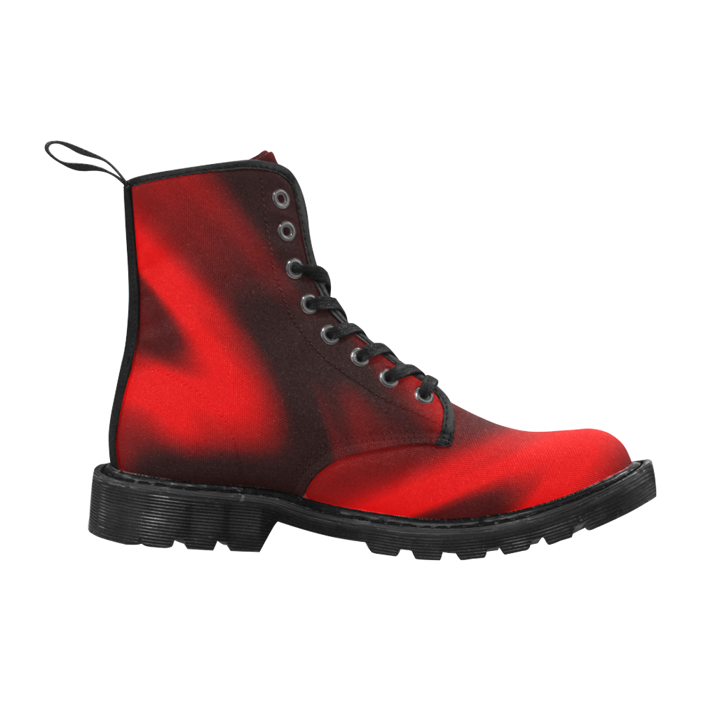 Study in red Martin Boots for Women (Black) (Model 1203H)