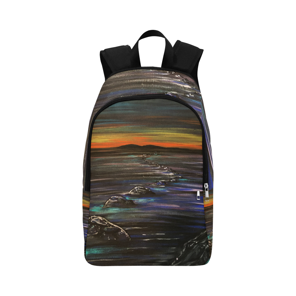 Night Walk Large Fabric Backpack for Adult (Model 1659)