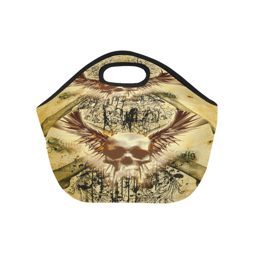 Amazing skull, wings and grunge Neoprene Lunch Bag/Small (Model 1669)