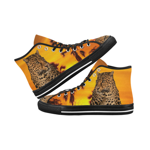 Leopard and Sunset Vancouver H Women's Canvas Shoes (1013-1)