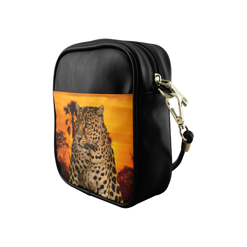 Leopard and Sunset Sling Bag (Model 1627)