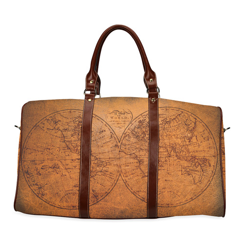old world map small travel bag Waterproof Travel Bag/Small (Model 1639)