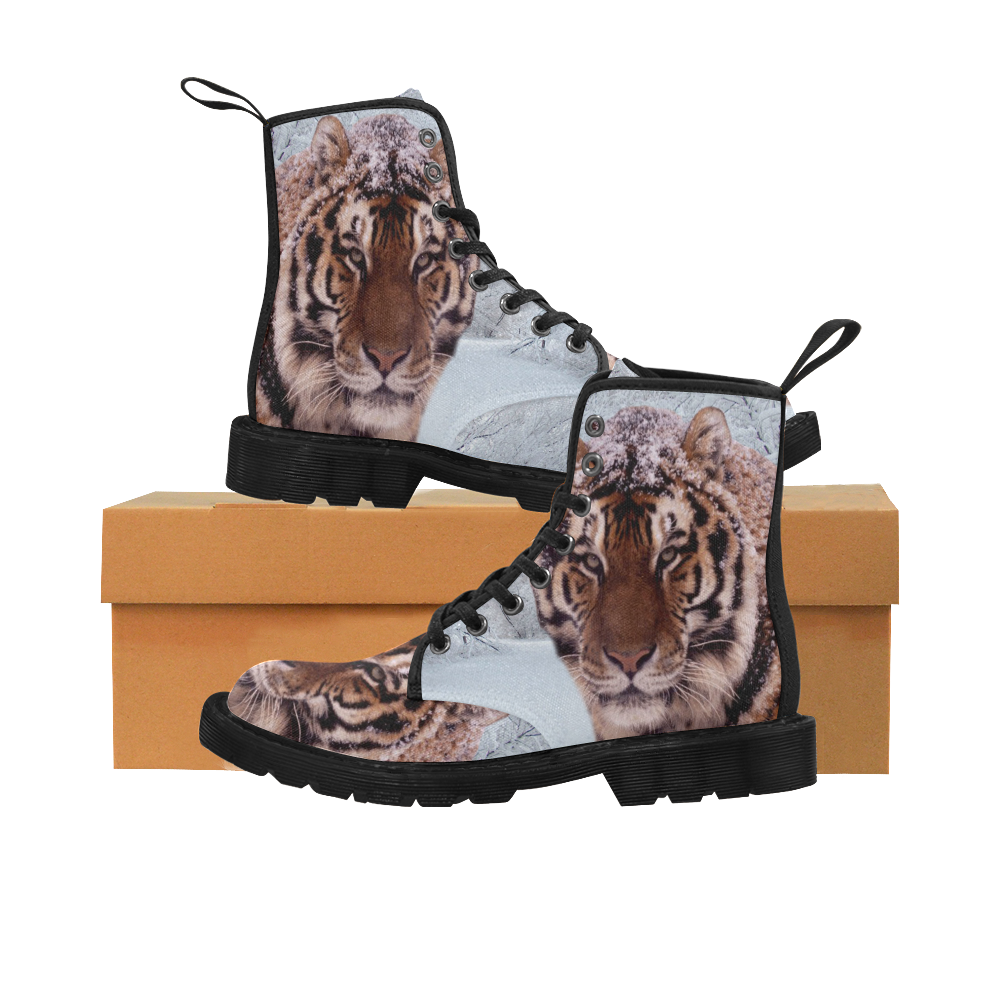 Tiger and Snow Martin Boots for Men (Black) (Model 1203H)