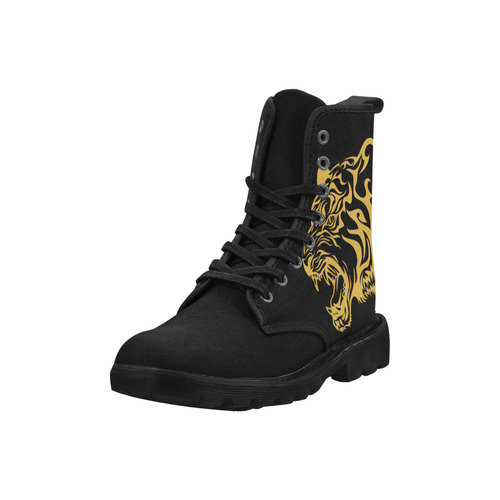 tribal tiger Martin Boots for Women (Black) (Model 1203H)