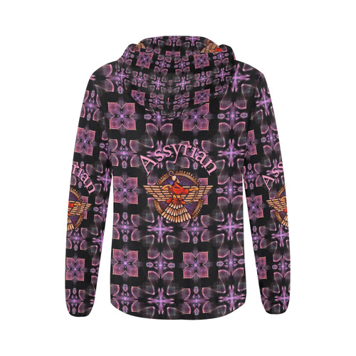 All over print Alaha Ashur Zipper Hoodie All Over Print Full Zip Hoodie for Women (Model H14)