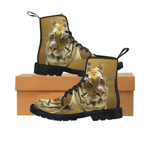 Golden Tiger Martin Boots for Men (Black) (Model 1203H)