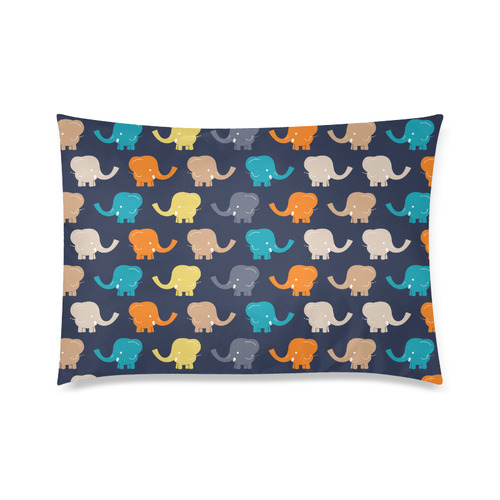 cute elephant Custom Zippered Pillow Case 20"x30"(Twin Sides)
