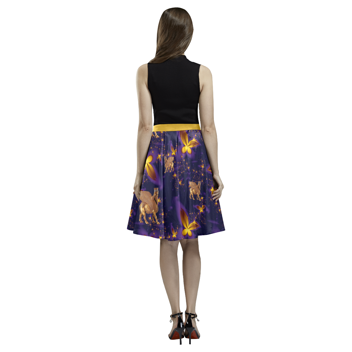 Lamassu Pleated Skirt Melete Pleated Midi Skirt (Model D15)