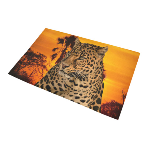 Leopard and Sunset Bath Rug 20''x 32''