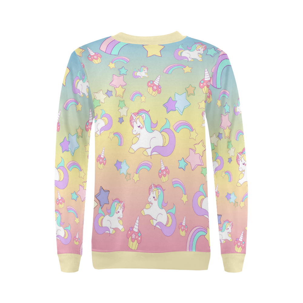 We love Unicorns All Over Print Crewneck Sweatshirt for Women (Model H18)