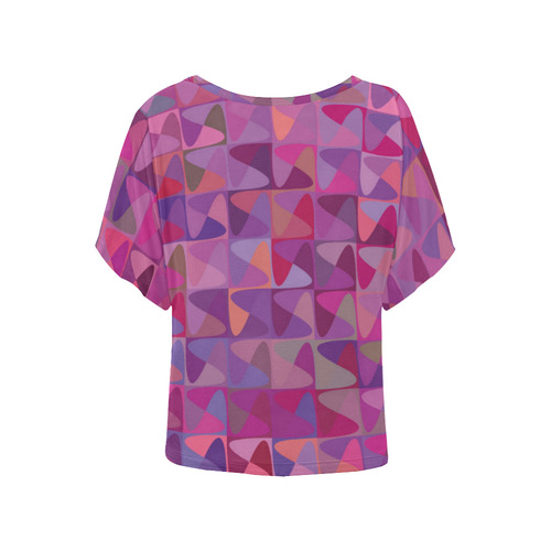 Mosaic Pattern 7 Women's Batwing-Sleeved Blouse T shirt (Model T44)