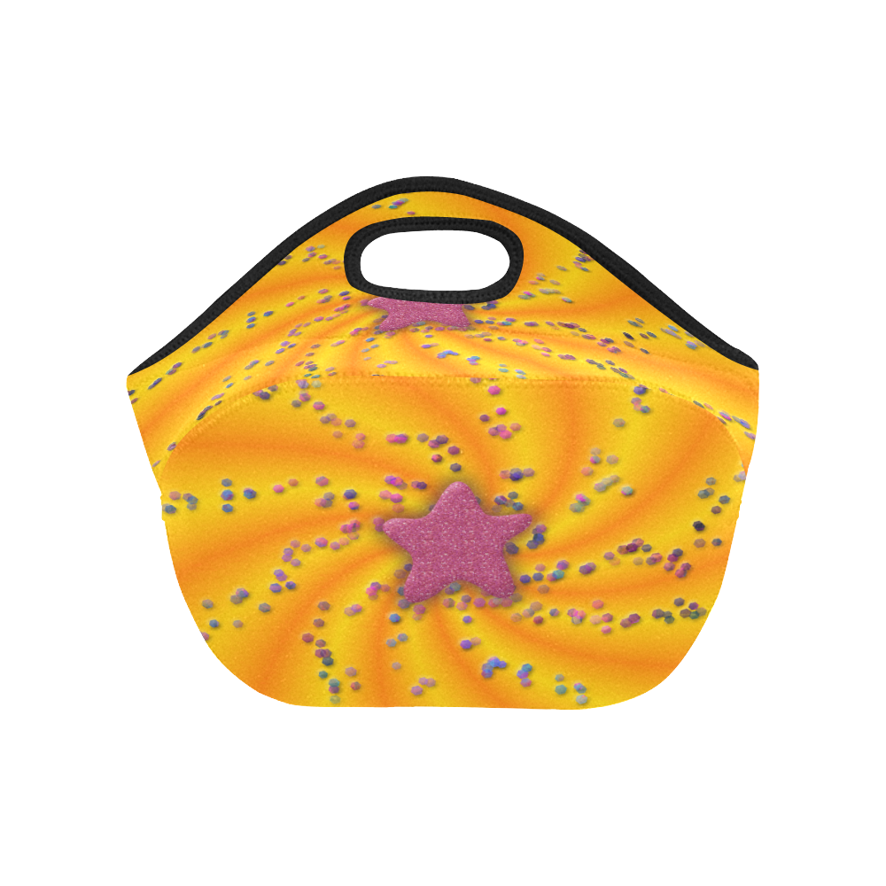 mango swirl Neoprene Lunch Bag/Small (Model 1669)