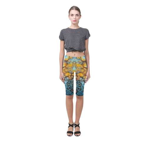 Dreamy flower 1.1 Hestia Cropped Leggings (Model L03)