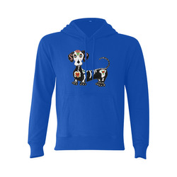 Dachshund Sugar Skull Blue Oceanus Hoodie Sweatshirt (NEW) (Model H03)