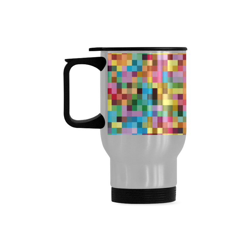Mosaic Pattern 2 Travel Mug (Silver) (14 Oz)