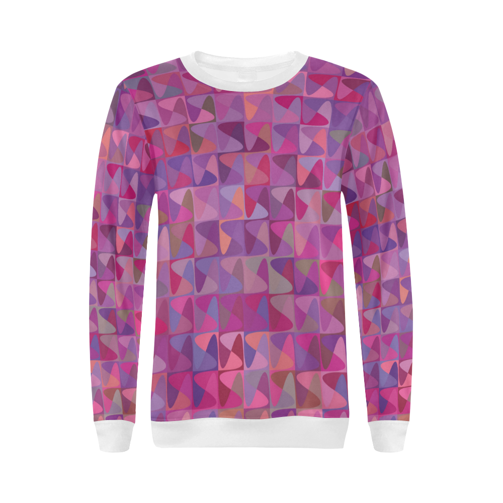 Mosaic Pattern 7 All Over Print Crewneck Sweatshirt for Women (Model H18)