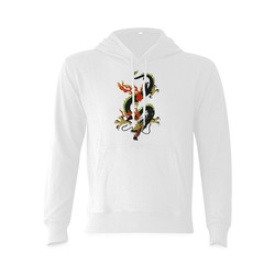 Black Chinese Dragon White Oceanus Hoodie Sweatshirt (NEW) (Model H03)