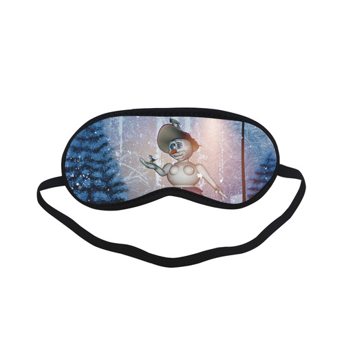 Snow women with birds Sleeping Mask