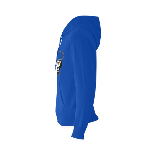 Dachshund Sugar Skull Blue Oceanus Hoodie Sweatshirt (Model H03)