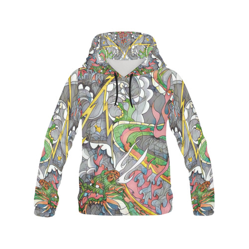 Dragon fire 2.0 All Over Print Hoodie for Men (USA Size) (Model H13)