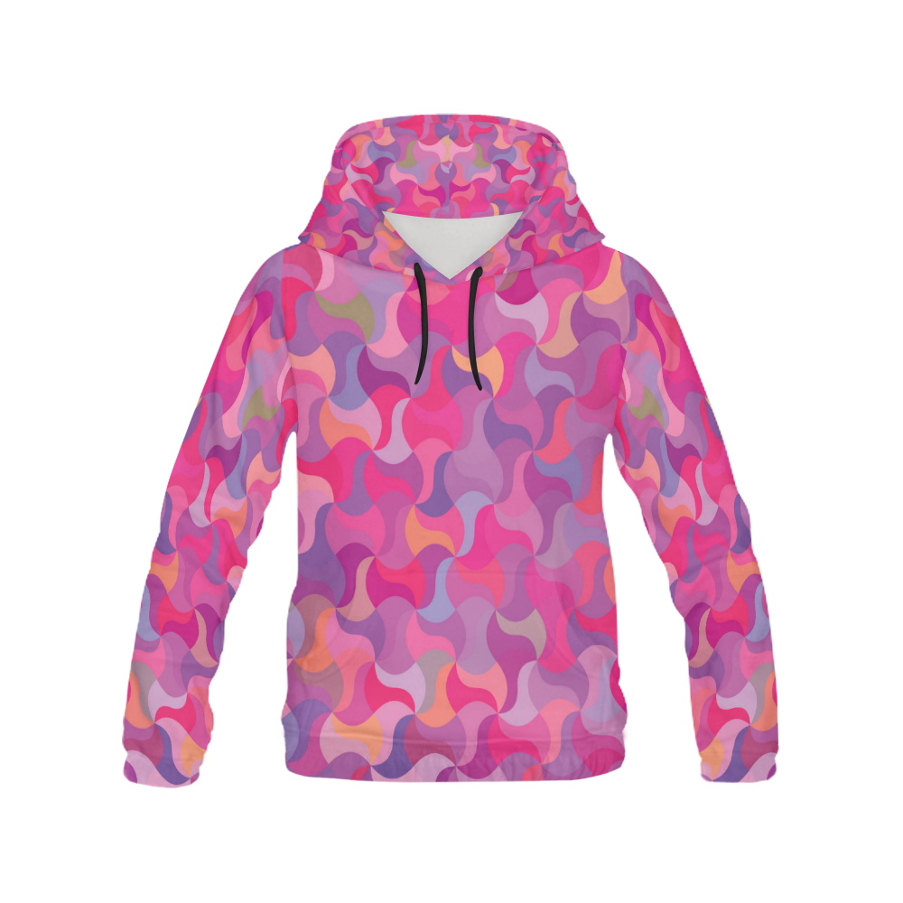 Mosaic Pattern 4 All Over Print Hoodie for Women (USA Size) (Model H13)