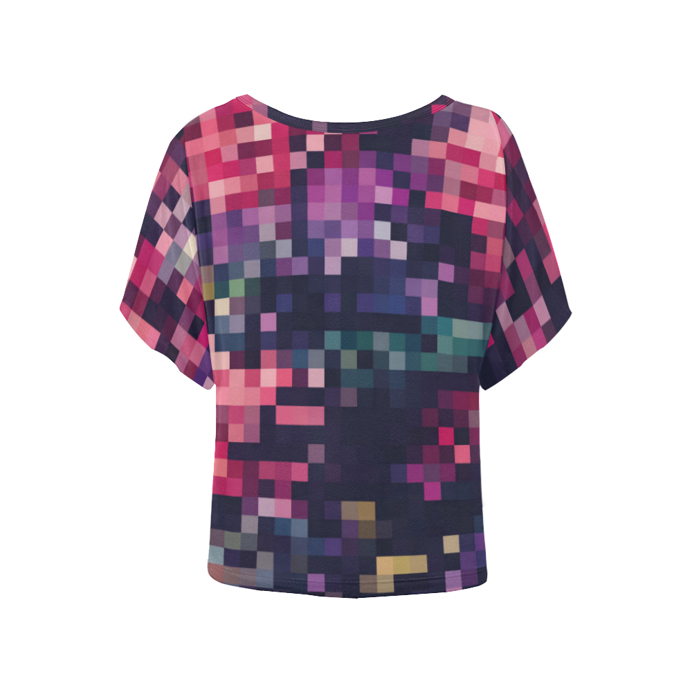 Mosaic Pattern 8 Women's Batwing-Sleeved Blouse T shirt (Model T44)