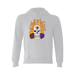 Anti Valentine Skull Grey Oceanus Hoodie Sweatshirt (Model H03)