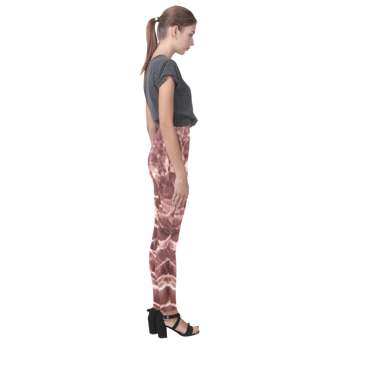 Blush Dip2 Cassandra Women's Leggings (Model L01)