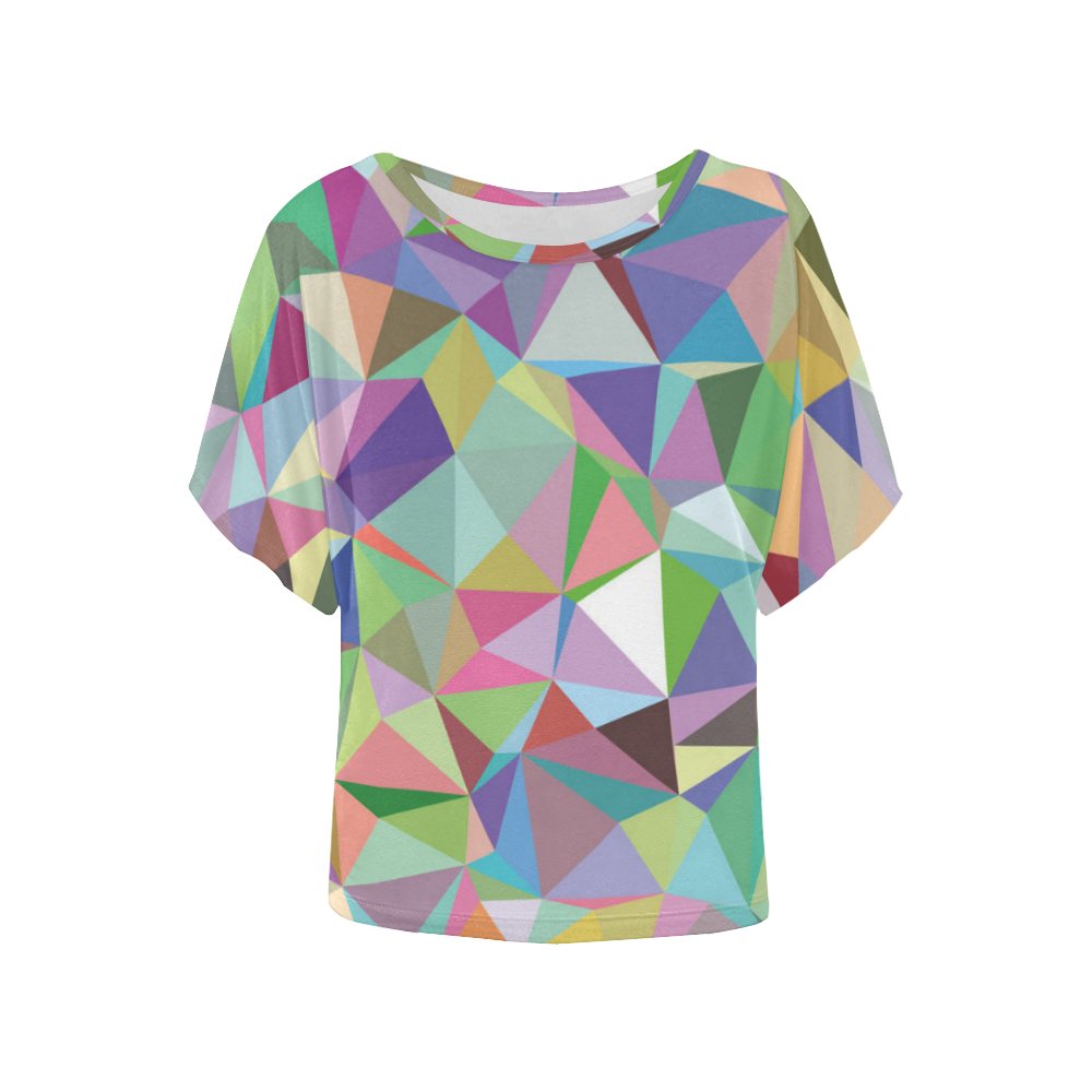 Mosaic Pattern 5 Women's Batwing-Sleeved Blouse T shirt (Model T44)