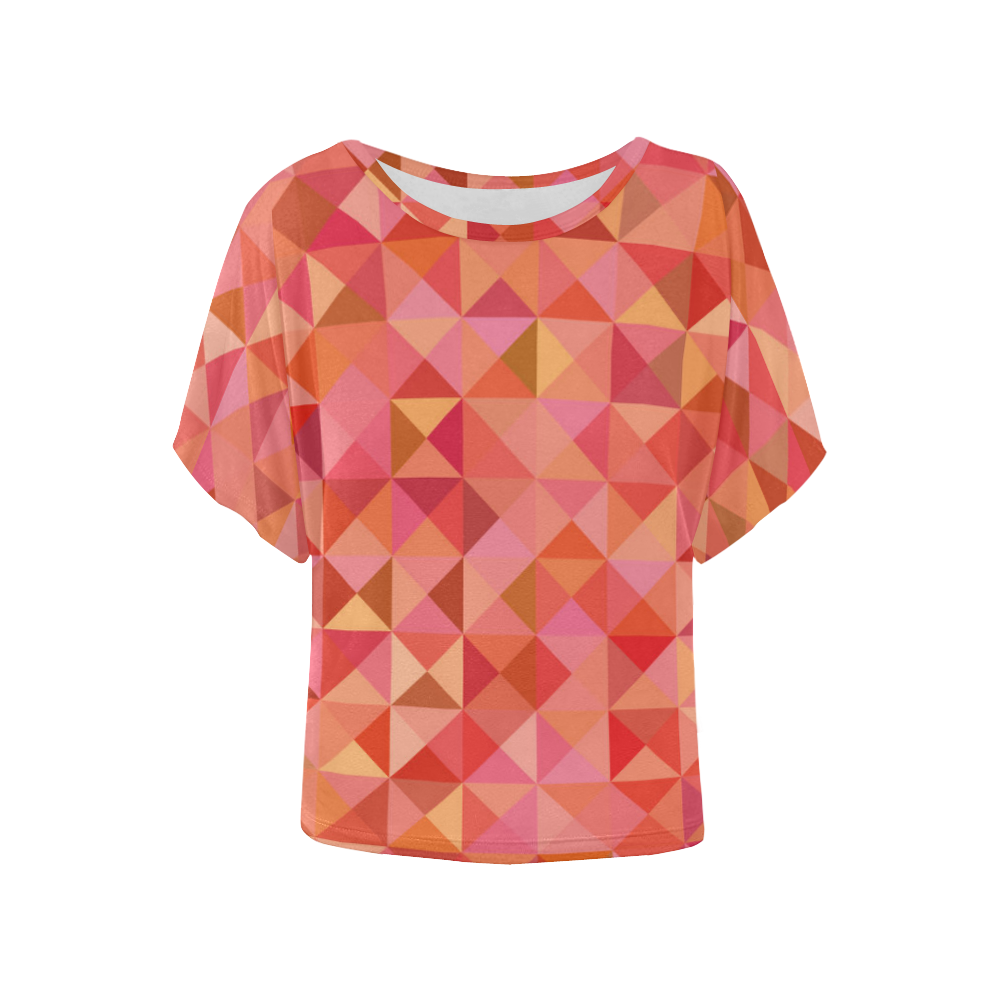 Mosaic Pattern 6 Women's Batwing-Sleeved Blouse T shirt (Model T44)