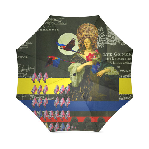 THE FLOWERS OF THE QUEEN Foldable Umbrella (Model U01)
