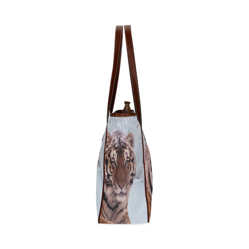 Tiger and Snow Classic Tote Bag (Model 1644)