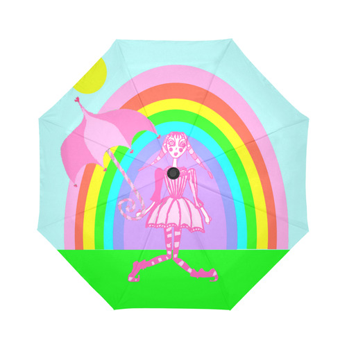 rainbowdancydollcarousail7umbrella Auto-Foldable Umbrella (Model U04)