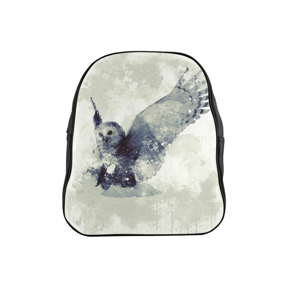 Wonderful owl, watercolor School Backpack (Model 1601)(Small)