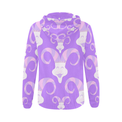 jokersculls-sweater All Over Print Full Zip Hoodie for Women (Model H14)