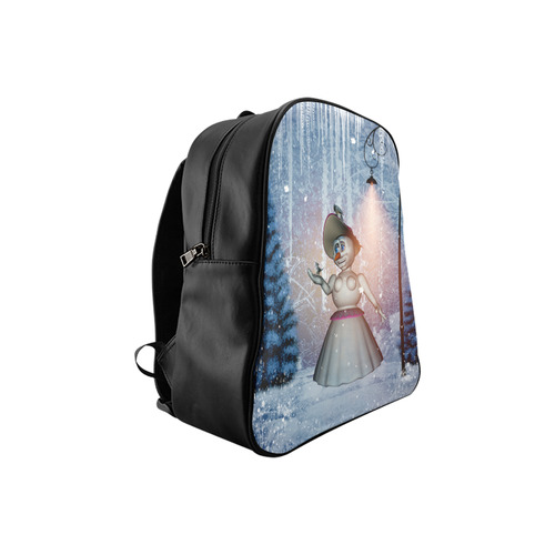 Snow women with birds School Backpack (Model 1601)(Small)