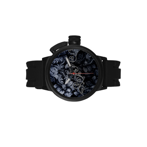 Flower power in blue Men's Sports Watch(Model 309)