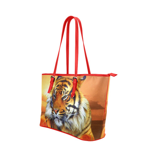 Sumatran Tiger Leather Tote Bag/Large (Model 1651)