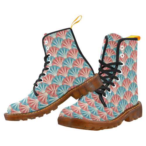 Mandala Feathers Pattern 01 Custom Canvas Boots For Men Model 1203H