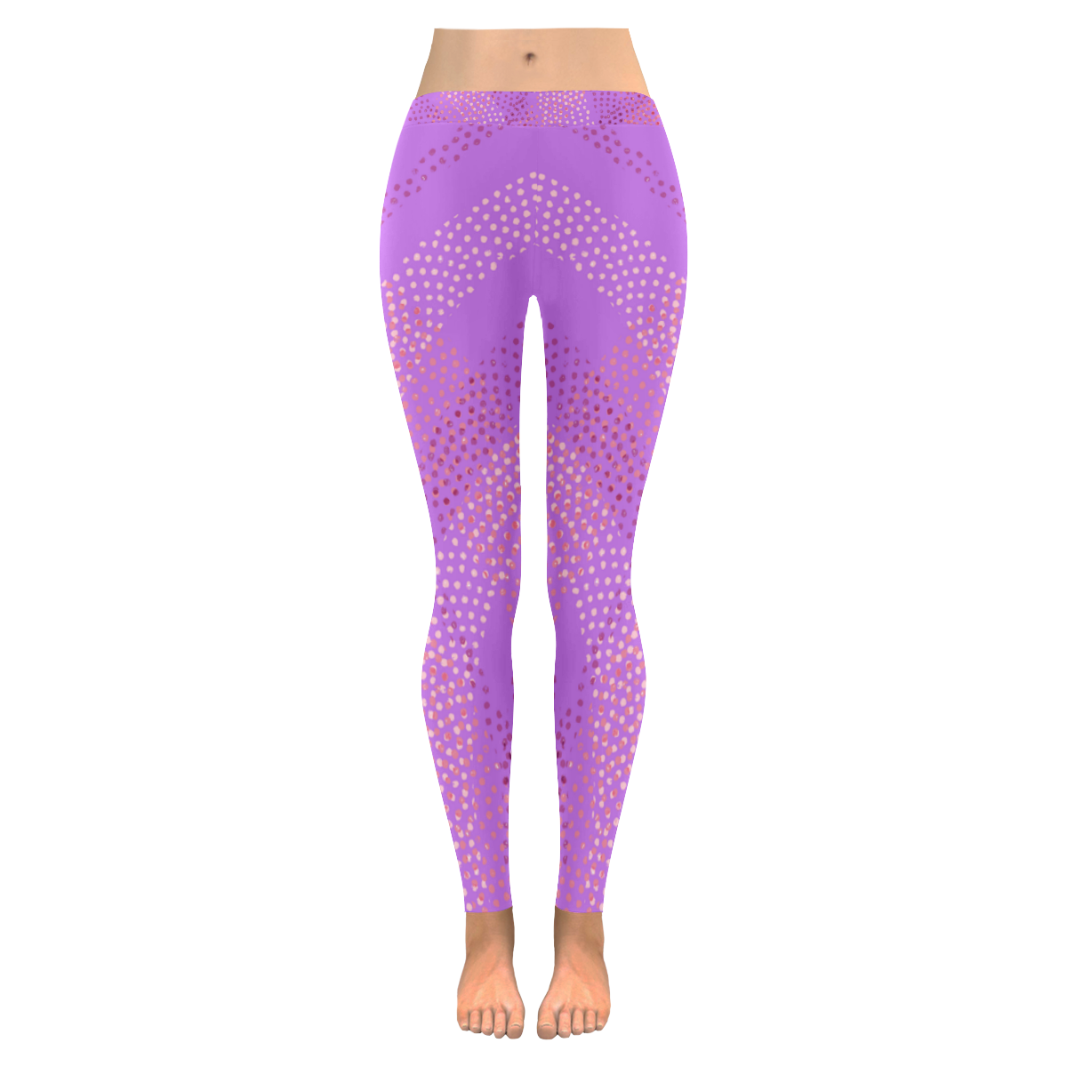 Purple Women's Low Rise Leggings (Invisible Stitch) (Model L05)