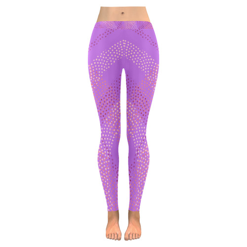 Purple Women's Low Rise Leggings (Invisible Stitch) (Model L05)
