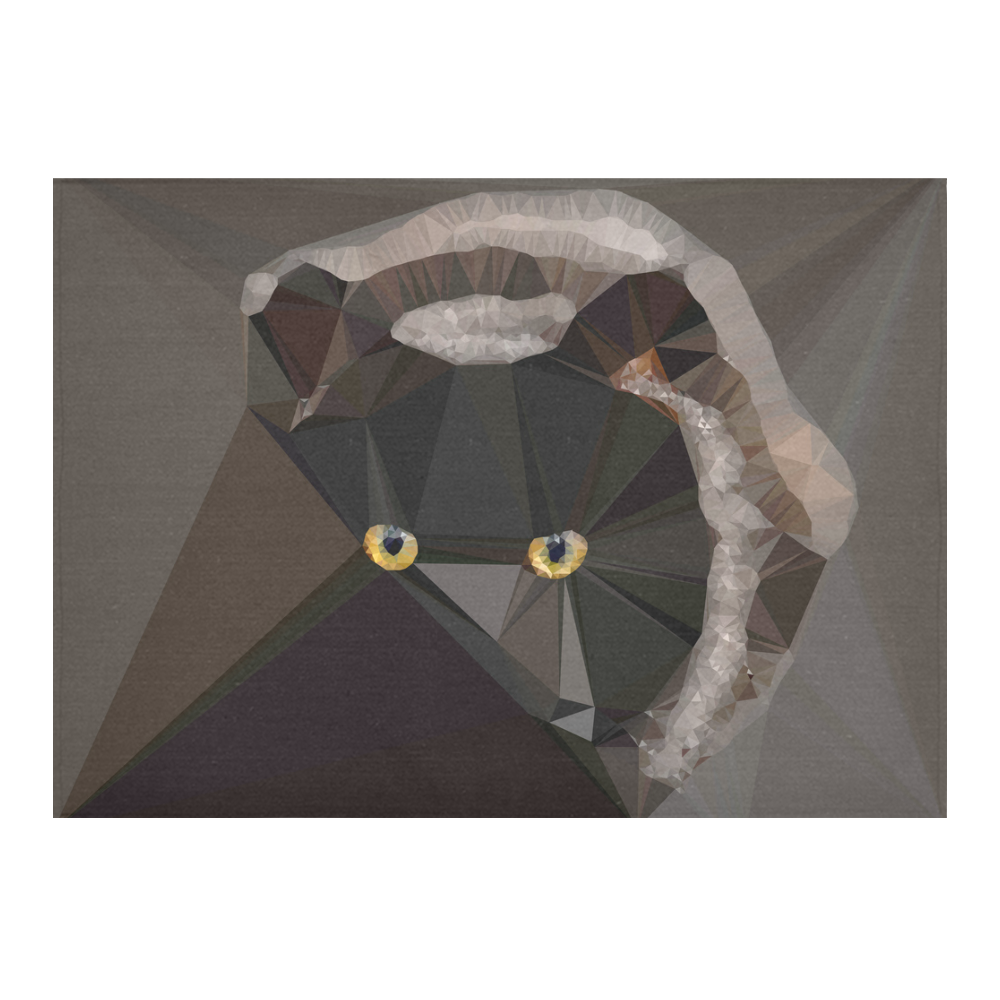 Cat Yellow Eyes Low Poly Triangles Cotton Linen Tablecloth 60"x 84"