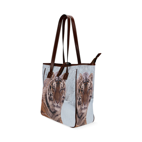 Tiger and Snow Classic Tote Bag (Model 1644)